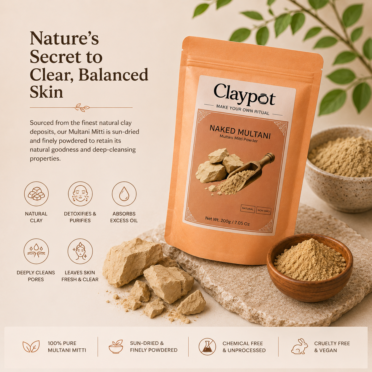 Naked Multani Powder